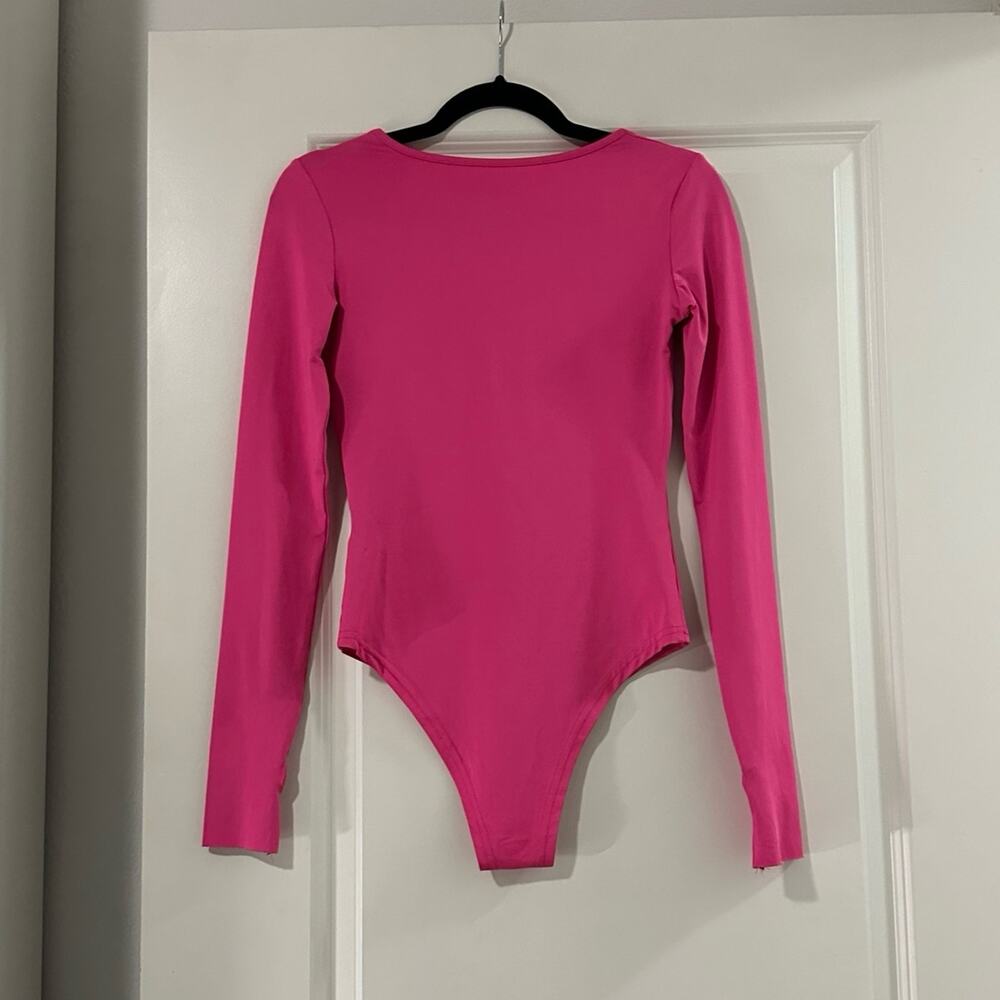 Hot Pink Long Sleeve Bodysuit